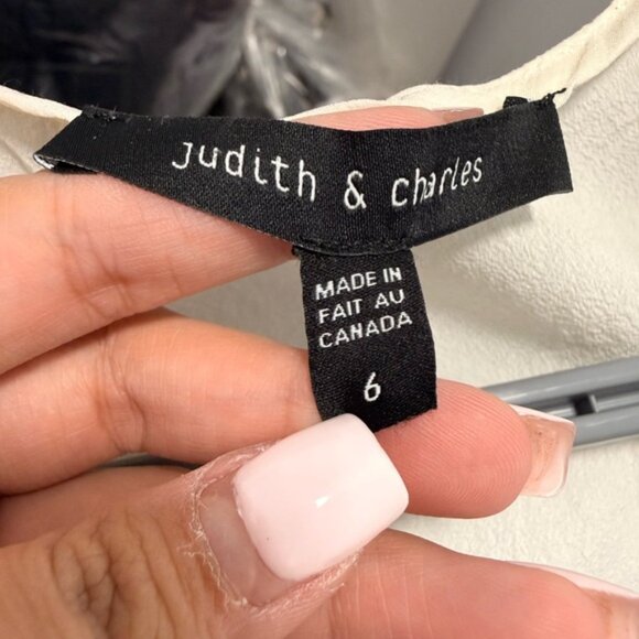 Judith & Charles Silk Elegant Cream Sleeveless Tank Top size 6 - Picture 6 of 6